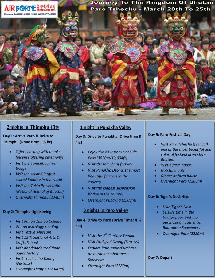 Bhutan – colorful Paro Tshechu Festival – 2024 Tour From Malaysia